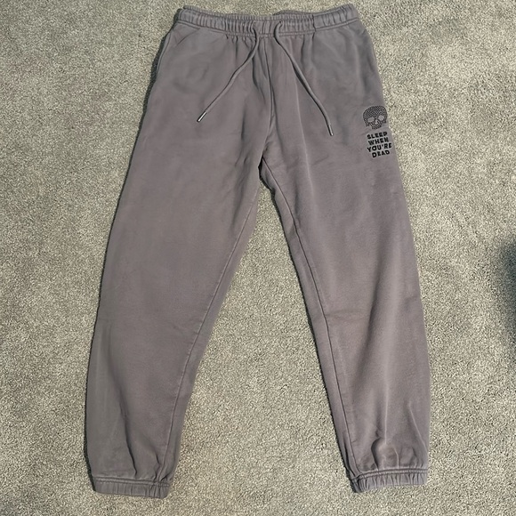 Brianna Chickenfry Sleep When You’re Dead skull sweatpants / joggers - Picture 1 of 7